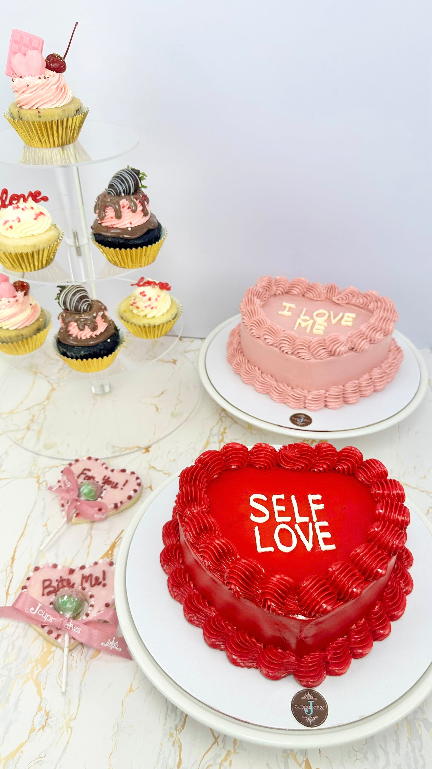 Conversation Heart Cake